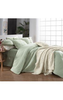 Постельное белье Sarev Mood Comfort муслин евро N357 LATINA v1/Yesil