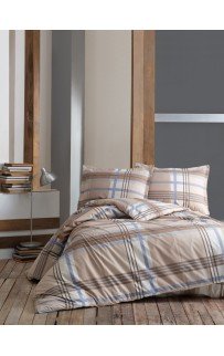 Постельное белье "Карвен" ранфорс 1,5 спальн. Enza Beige v-1