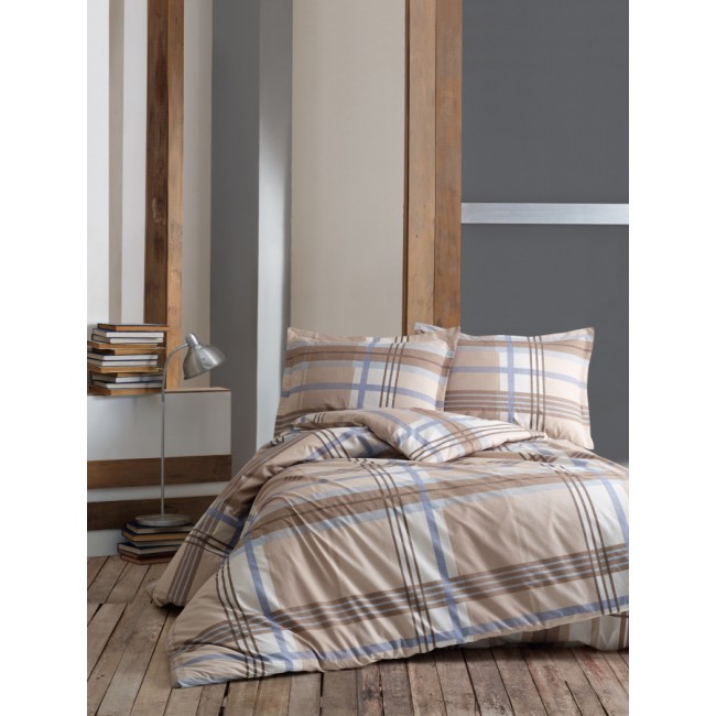 Постельное белье "Карвен" ранфорс 1,5 спальн. Enza Beige v-1