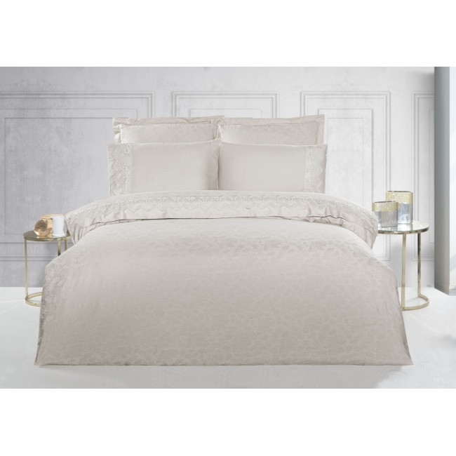 Постельное белье KARVEN (жаккард/сатин с кружевами) евро N166-J2-V2 (Акция)