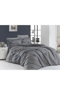 Постельное белье "Карвен" сатин евро (Evida Gri)