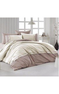 Постельное белье "Карвен" DELUхE ранфорс евро (Raina krem)