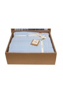 Постельное белье Sarev Mood Comfort жатый хлопок евро N354 LEON v3/Mavi