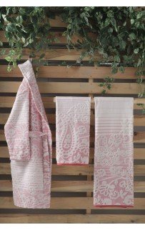 Халат Sarev NAILAH махра женский В 1105 v2 pembe/розовый L