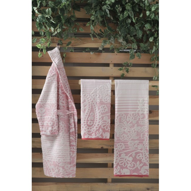 Халат Sarev NAILAH махра женский В 1105 v2 pembe/розовый L