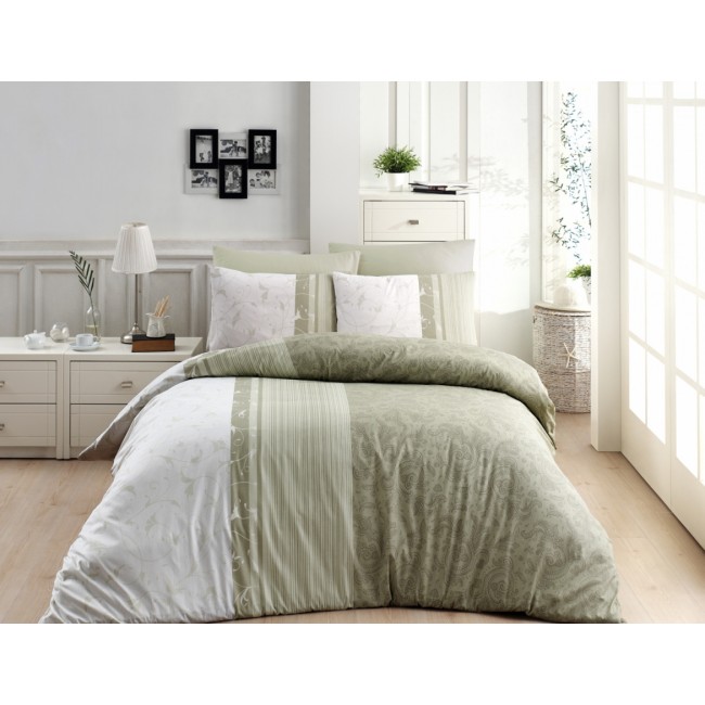 Постельное белье "Карвен" ранфорс евро (Peitra yesil)