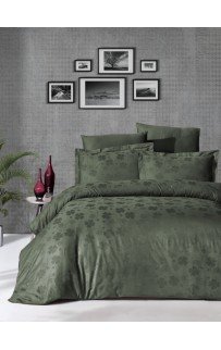 Постельное белье "Карвен" жаккард евро (Clover Haki)