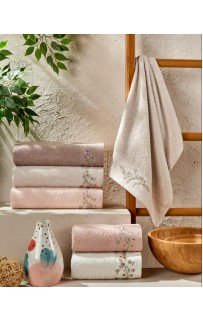Полотенеце Карвен 70*140 1шт.махра с вышивкой H 7001 GONCA (Акция)