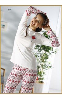 Комплект пижамный (футболка+брюки+тапки) жен. В 5111 (Акция)