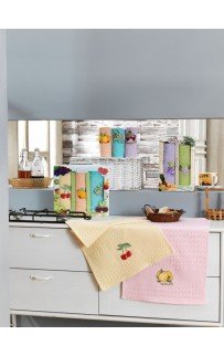 Полотенце кухонное KARVEN VIANNA "OLIVE" вафля 45*65 2 шт. НМ 564