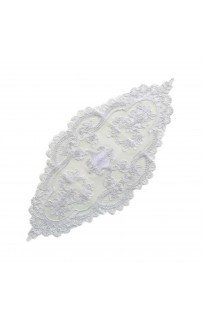 Дорожка Карвен 95*40 велюр с кружевом М839/1537 B01 белый