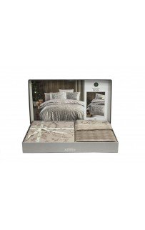 Постельное белье Karven (300 tc) премиум сатин евро N359 DEMA Beige