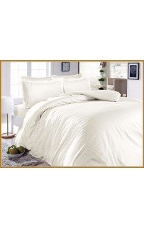 Постельное белье "Карвен" сатин 1,5 спальн. (Lines Style Krem)