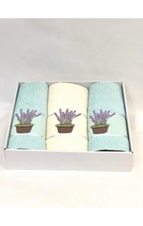 Набор полотенец Карвен "LAVANTA 1" махра 50*90(2)/70*140 HS1603 v11 ментоловый