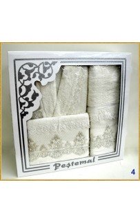 Халат "Pestemal" жен. c полотенцами 50*90/70*140/L В 318 (Акция)