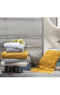 Полотенце Zebra casa "DAMASK" 50*90 1шт. махра Н 1013 горчичный