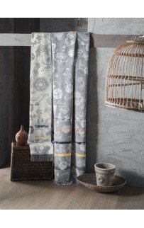 Плед Sarev хлопок 1,5 спальн.Р 917 ROSLIN (V1)gri