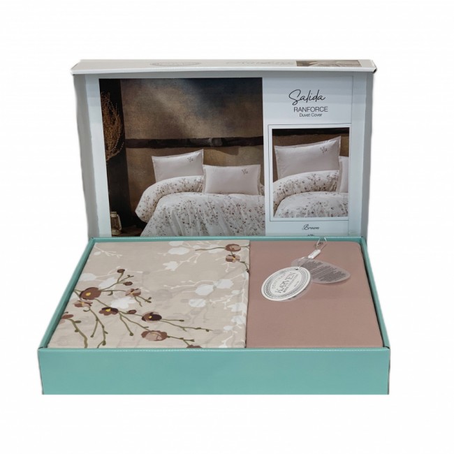 Постельное белье "Карвен" ранфорс 1,5 спальн. Salida Brown v-1