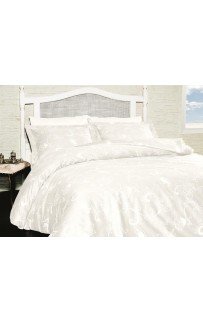 Постельное белье "Карвен" сатин 1,5 спальн. (Carmina beyaz)
