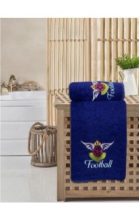 Набор полотенец KARVEN "Футбол" махра 50*90/70*140 HS1502 (V-1) синий