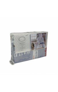 Комплект KARVEN (покрывало детское с принтом стеганное) хлопок 1.5сп 2 пр (180*240 / 50*70) SAILIFE v1 Mavi (Акция)