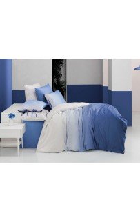 Постельное белье "Sarev"ранфорс семейное "SAN MARINO" v3/голубой