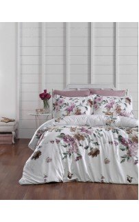 Постельное белье "Карвен" сатин евро Serra Powder.