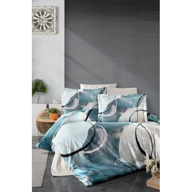 Постельное белье "Карвен" (сатин 3D) евро Stone green Постельное белье "Карвен" (сатин 3D) евро Stone green