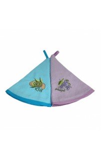 Набор полотенец кухонный Nilteks "ВИНОГРАД-КИВИ"вафля круглые 60*60 2 шт.НМ 775 v2 сирен/бирюза Набор полотенец кухонный Nilteks "ВИНОГРАД-КИВИ"вафля круглые 60*60 2 шт.НМ 775 v2 сирен/бирюза