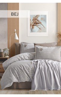 Летний комплект Karven "MARIBEL" (покрывало пике +постельное белье) евро РТ353 Bej