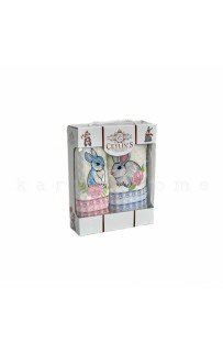 Набор полотенец кухонный Карвен "Зайчики" вафля 30*50 2 шт. НМ 734 v-2