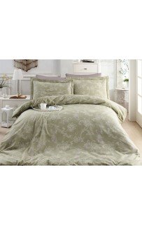 Постельное белье "Карвен" сатин евро (Carmina Yesil)