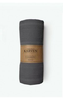 Плед вафельный Karven PURE SIMPLE пике евро 210*235 РL989 Antrasit
