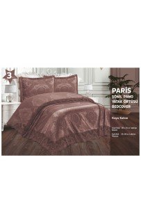 Покрывало KARVEN "PARIS" c наволочками и кружевом евро Y 936 Kahve/кофейный. Покрывало KARVEN "PARIS" c наволочками и кружевом евро Y 936 Kahve/кофейный.