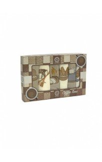 Набор полотенец кухонный "NIL" ХЛЕБ вафля 45х70-6шт. НМ708V10 крем/беж