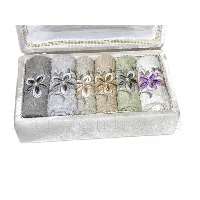 Набор полотенец кухонный Rebeka махра 30*50 6шт.сундук НМ 717 v6