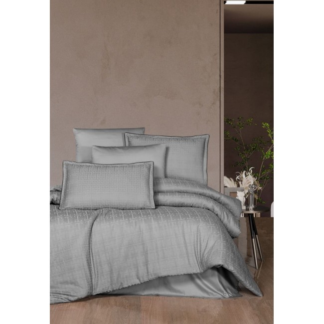 Постельное белье Karven (300 tc) премиум сатин евро N359 RODEL Ash