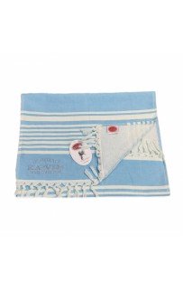 Набор полотенец кухонный Карвен 50*70 4шт.с бахрамой пештемаль махра HM 780 v2 голубой