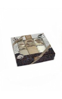 Набор полотенец кухонный NILTEKS "Кофе " вафля 40*60-3 шт. НМ 577 V-17 песочный