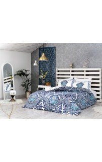 N046 Постельное белье Zebra 3Dсатин евро ( Mia mavi) (АКЦИЯ)