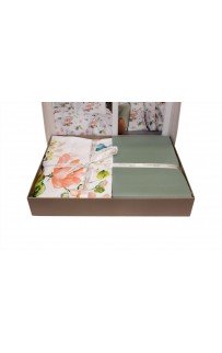 Постельное белье "Карвен" сатин 1,5 спальн. Alice Green