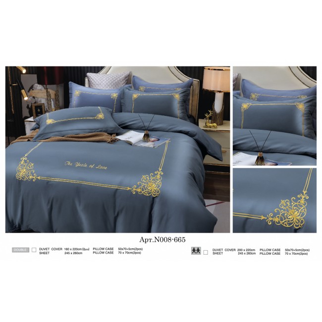 Постельное белье "Карвен" (сатин с вышивкой) евро (665)(6пр.) (Акция) Постельное белье "Карвен" (сатин с вышивкой) евро (665)(6пр.) (Акция)