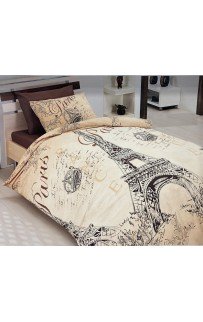 Постельное белье "Карвен" ранфорс евро (Romantica Brown)