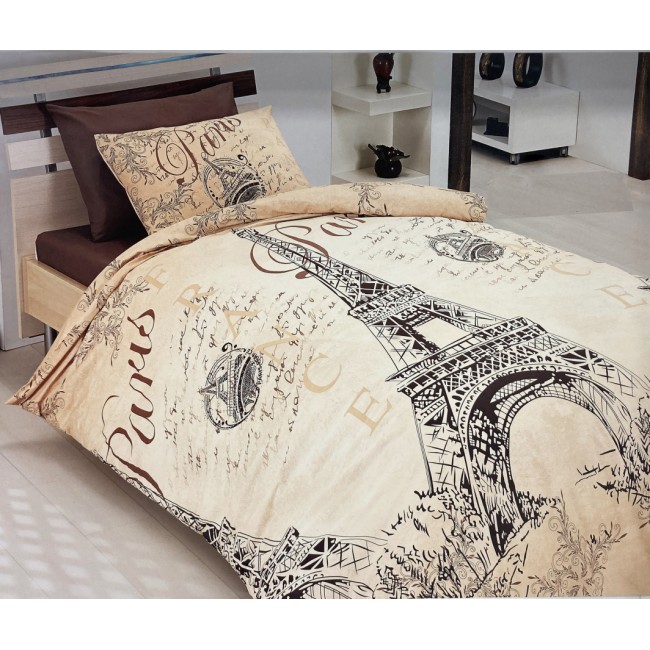 Постельное белье "Карвен" ранфорс евро (Romantica Brown)