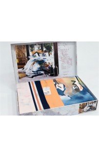 N046 Постельное белье Zebra 3Dсатин евро ( Aqua ) (АКЦИЯ)