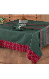Скатерть SAREV 160*240 хлопок М 832 ALBA v1/Yesil