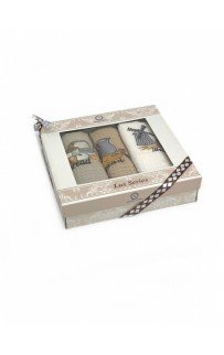 Набор полотенец кухонный NATURAL COTTON "Мельница" вафля 40*60-3 шт. НМ 577 V-10 бежевый
