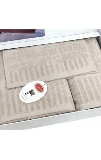 Набор полотенец Карвен Luх Cotton "PIANO" махра 30*50/50*90/70*140 HS 1709 v2 bej/бежевый (Акция)
