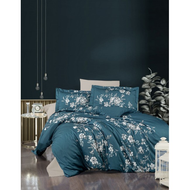 Постельное белье "Карвен" дэлюкс сатин 1,5 спальн. Arya Turquoise