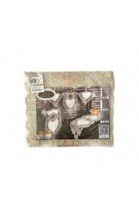 Дорожка Карвен 45*95 велюр с кружевом М841/1724 G03 крем